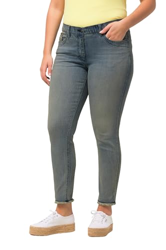 Ulla Popken Damen große Größen Übergrößen Plus Size Jeans Sarah, Fransensaum, schmales Bein, 5-Pocket-Schnitt denimblau 58 829040723-58 Ulla Popken Damen große Größen Übergrößen Plus Size Jeans Sarah, Fransensaum, schmales Bein, 5-Pocket-Schnitt denimblau 58 829040723-58 von Ulla Popken