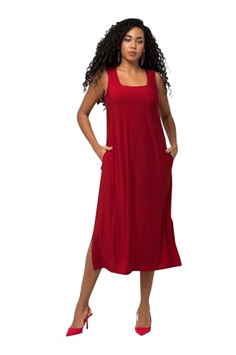 Ulla Popken Damen große Größen Übergrößen Plus Size Jersey-Kleid, A-Linie, Carree-Ausschnitt, ärmellos mohnrot 50+ 827908528-50+ Ulla Popken Damen große Größen Übergrößen Plus Size Jersey-Kleid, A-Linie, Carree-Ausschnitt, ärmellos mohnrot 50+ 827908528-50+ von Ulla Popken