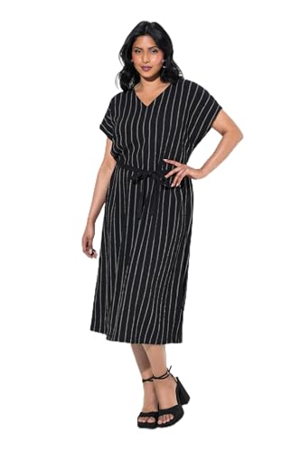 Ulla Popken Damen große Größen Übergrößen Plus Size Jersey-Minikleid, Struktur, V-Ausschnitt, ärmellos schwarz 54+ 827677100-54+ Ulla Popken Damen große Größen Übergrößen Plus Size Jersey-Minikleid, Struktur, V-Ausschnitt, ärmellos schwarz 54+ 827677100-54+ von Ulla Popken
