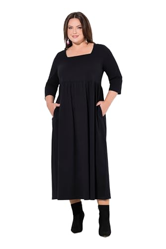 Ulla Popken Damen große Größen Übergrößen Plus Size Jerseykleid, A-Linie, Carré-Ausschnitt, 3/4-Arm schwarz 50+ 825963100-50+ Ulla Popken Damen große Größen Übergrößen Plus Size Jerseykleid, A-Linie, Carré-Ausschnitt, 3/4-Arm schwarz 50+ 825963100-50+ von Ulla Popken