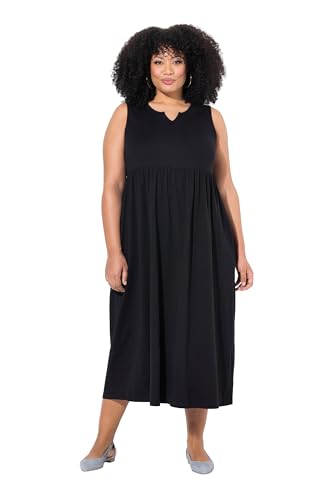 Ulla Popken Damen große Größen Übergrößen Plus Size Jerseykleid, A-Linie, Tunika-Ausschnitt, ärmellos schwarz 58+ 827791100-58+ Ulla Popken Damen große Größen Übergrößen Plus Size Jerseykleid, A-Linie, Tunika-Ausschnitt, ärmellos schwarz 58+ 827791100-58+ von Ulla Popken
