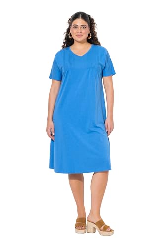 Ulla Popken Damen große Größen Übergrößen Plus Size Jerseykleid, Biesen, A-Linie, V-Ausschnitt, Halbarm Petrolblau 54+ 840034738-54+ Ulla Popken Damen große Größen Übergrößen Plus Size Jerseykleid, Biesen, A-Linie, V-Ausschnitt, Halbarm Petrolblau 54+ 840034738-54+ von Ulla Popken