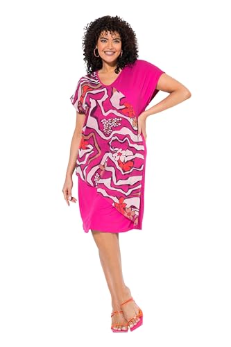 Ulla Popken Damen große Größen Übergrößen Plus Size Jerseykleid, Chiffon-Überwurf, V-Ausschnitt, Halbarm helles Erika 46+ 840136813-46+ Ulla Popken Damen große Größen Übergrößen Plus Size Jerseykleid, Chiffon-Überwurf, V-Ausschnitt, Halbarm helles Erika 46+ 840136813-46+ von Ulla Popken