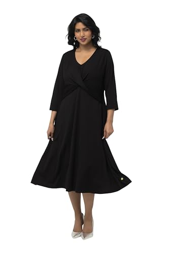 Ulla Popken Damen große Größen Übergrößen Plus Size Jerseykleid, Drapierung, V-Ausschnitt, 3/4-Arm schwarz 50+ 830357100-50+ Ulla Popken Damen große Größen Übergrößen Plus Size Jerseykleid, Drapierung, V-Ausschnitt, 3/4-Arm schwarz 50+ 830357100-50+ von Ulla Popken