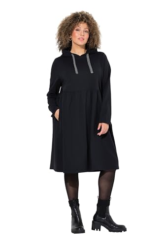 Ulla Popken Damen große Größen Übergrößen Plus Size Jerseykleid, Kapuze, Glitzerband, A-Linie, Langarm schwarz 50+ 832448100-50+ Ulla Popken Damen große Größen Übergrößen Plus Size Jerseykleid, Kapuze, Glitzerband, A-Linie, Langarm schwarz 50+ 832448100-50+ von Ulla Popken
