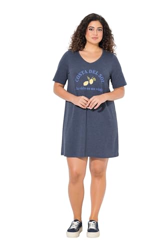Ulla Popken Damen große Größen Übergrößen Plus Size Jerseykleid, Zitronen, A-Linie, V-Ausschnitt, Halbarm Marine 54+ 840117130-54+ Ulla Popken Damen große Größen Übergrößen Plus Size Jerseykleid, Zitronen, A-Linie, V-Ausschnitt, Halbarm Marine 54+ 840117130-54+ von Ulla Popken