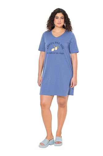 Ulla Popken Damen große Größen Übergrößen Plus Size Jerseykleid, Zitronen, A-Linie, V-Ausschnitt, Halbarm atlantikblau 50+ 840117722-50+ Ulla Popken Damen große Größen Übergrößen Plus Size Jerseykleid, Zitronen, A-Linie, V-Ausschnitt, Halbarm atlantikblau 50+ 840117722-50+ von Ulla Popken
