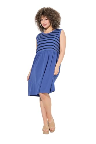 Ulla Popken Damen große Größen Übergrößen Plus Size Jerseykleid mit gestreiftem Top Ulla Popken Damen große Größen Übergrößen Plus Size Jerseykleid mit gestreiftem Top von Ulla Popken