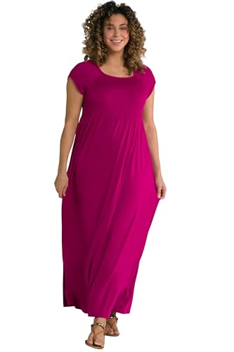 Ulla Popken Damen große Größen Übergrößen Plus Size Kleid, A-Linie, gesmokt, Carré-Ausschnitt, Halbarm magnolienrot 42+ 807665820-42+ Ulla Popken Damen große Größen Übergrößen Plus Size Kleid, A-Linie, gesmokt, Carré-Ausschnitt, Halbarm magnolienrot 42+ 807665820-42+ von Ulla Popken
