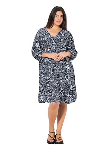 Ulla Popken Damen große Größen Übergrößen Plus Size Kleid, Volantsaum, A-Linie, V-Ausschnitt, 3/4-Arm Marine 50+ 837607130-50+ Ulla Popken Damen große Größen Übergrößen Plus Size Kleid, Volantsaum, A-Linie, V-Ausschnitt, 3/4-Arm Marine 50+ 837607130-50+ von Ulla Popken