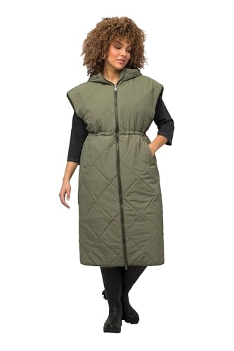 Ulla Popken Damen große Größen Übergrößen Plus Size Long-Steppweste, Kapuze, 2-Wege-Zipper, ärmellos schilfgrün 50+ 821536196-50+ Ulla Popken Damen große Größen Übergrößen Plus Size Long-Steppweste, Kapuze, 2-Wege-Zipper, ärmellos schilfgrün 50+ 821536196-50+ von Ulla Popken