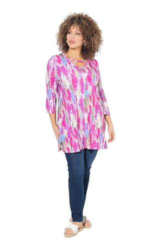 Ulla Popken Damen große Größen Übergrößen Plus Size Longshirt, A-Linie, Zierbänder, V-Ausschnitt, 3/4-Arm kühles pink 50+ 837924807-50+ Ulla Popken Damen große Größen Übergrößen Plus Size Longshirt, A-Linie, Zierbänder, V-Ausschnitt, 3/4-Arm kühles pink 50+ 837924807-50+ von Ulla Popken