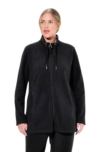 Ulla Popken Damen große Größen Übergrößen Plus Size Loungewear-Fleecejacke, Stehkragen, Satinband, recycelt Ulla Popken Damen große Größen Übergrößen Plus Size Loungewear-Fleecejacke, Stehkragen, Satinband, recycelt von Ulla Popken
