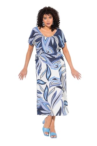 Ulla Popken Damen große Größen Übergrößen Plus Size Maxikleid, Blätter, Tunnelzug, V-Ausschnitt, ärmellos Universum 50+ 838972730-50+ Ulla Popken Damen große Größen Übergrößen Plus Size Maxikleid, Blätter, Tunnelzug, V-Ausschnitt, ärmellos Universum 50+ 838972730-50+ von Ulla Popken