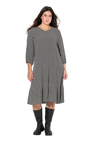 Ulla Popken Damen große Größen Übergrößen Plus Size Midikleid, Herzen, A-Linie, V-Ausschnitt, Langarm schwarz 54+ 832437100-54+ Ulla Popken Damen große Größen Übergrößen Plus Size Midikleid, Herzen, A-Linie, V-Ausschnitt, Langarm schwarz 54+ 832437100-54+ von Ulla Popken