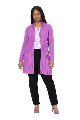 Ulla Popken Damen große Größen Übergrößen Plus Size Plissee-Strickjacke, A-Linie, Schalkragen, Langarm Mauve 54+ 837597815-54+ Ulla Popken Damen große Größen Übergrößen Plus Size Plissee-Strickjacke, A-Linie, Schalkragen, Langarm Mauve 54+ 837597815-54+ von Ulla Popken