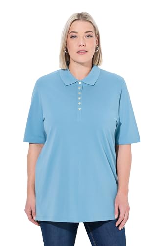 Ulla Popken Damen große Größen Übergrößen Plus Size Poloshirt, Piqué, Polokragen, Samt-Knopfleiste, Halbarm helles Petrol 46+ 637297714-46+ Ulla Popken Damen große Größen Übergrößen Plus Size Poloshirt, Piqué, Polokragen, Samt-Knopfleiste, Halbarm helles Petrol 46+ 637297714-46+ von Ulla Popken