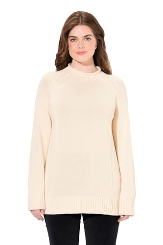 Ulla Popken Damen große Größen Übergrößen Plus Size Pullover, Ziernähte, Stehkragen, Langarm, Biobaumwolle Ulla Popken Damen große Größen Übergrößen Plus Size Pullover, Ziernähte, Stehkragen, Langarm, Biobaumwolle von Ulla Popken