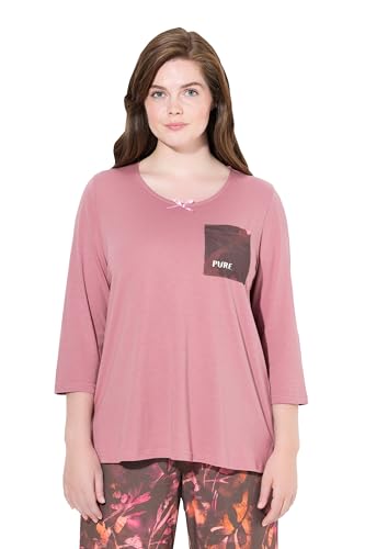 Ulla Popken Damen große Größen Übergrößen Plus Size Pyjamashirt, U-Boot-Ausschnitt, 3/4-Arm, Biobaumwolle Ulla Popken Damen große Größen Übergrößen Plus Size Pyjamashirt, U-Boot-Ausschnitt, 3/4-Arm, Biobaumwolle von Ulla Popken