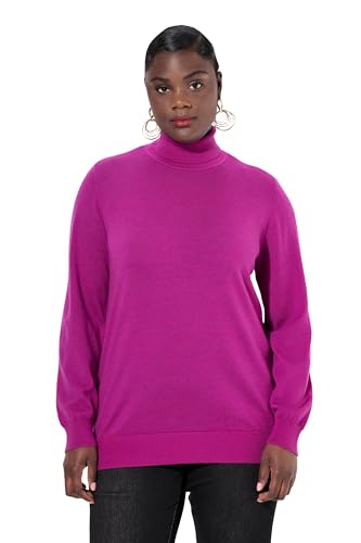 Ulla Popken Damen große Größen Übergrößen Plus Size Rollkragen, Pullover, Merinowolle, Classic Fit, Langarm Magenta 54+ 832771818-54+ Ulla Popken Damen große Größen Übergrößen Plus Size Rollkragen, Pullover, Merinowolle, Classic Fit, Langarm Magenta 54+ 832771818-54+ von Ulla Popken