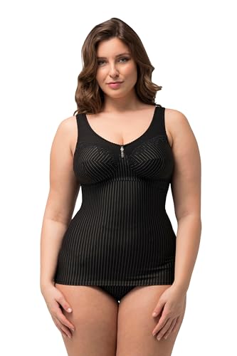 Ulla Popken Damen große Größen Übergrößen Plus Size Shaping-Hemd, Nadelstreifen, ohne BH tragbar schwarz 105E 705637100-105E Ulla Popken Damen große Größen Übergrößen Plus Size Shaping-Hemd, Nadelstreifen, ohne BH tragbar schwarz 105E 705637100-105E von Ulla Popken