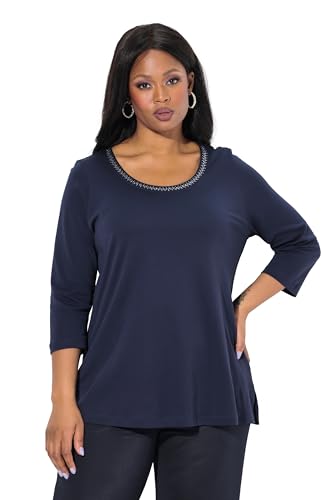 Ulla Popken Damen große Größen Übergrößen Plus Size Shirt, A-Linie, Rundhals, 3/4-Arm, Pima Cotton Dunkles Marine 54+ 839797120-54+ Ulla Popken Damen große Größen Übergrößen Plus Size Shirt, A-Linie, Rundhals, 3/4-Arm, Pima Cotton Dunkles Marine 54+ 839797120-54+ von Ulla Popken