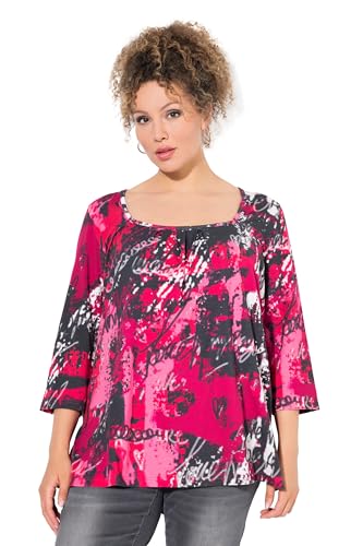 Ulla Popken Damen große Größen Übergrößen Plus Size Shirt, A-Linie, Zierfalten, Carree-Ausschnitt, 3/4-Arm Rubin 46+ 837206540-46+ Ulla Popken Damen große Größen Übergrößen Plus Size Shirt, A-Linie, Zierfalten, Carree-Ausschnitt, 3/4-Arm Rubin 46+ 837206540-46+ von Ulla Popken