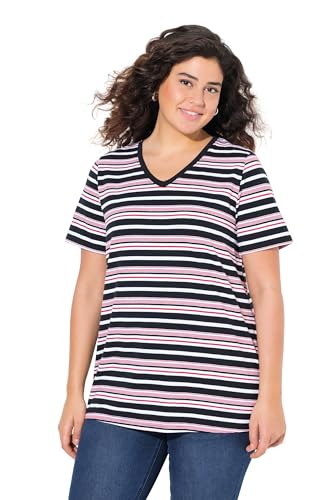 Ulla Popken Damen große Größen Übergrößen Plus Size Shirt, Ringel, Classic, V-Ausschnitt, Halbarm schwarz 54+ 839855100-54+ Ulla Popken Damen große Größen Übergrößen Plus Size Shirt, Ringel, Classic, V-Ausschnitt, Halbarm schwarz 54+ 839855100-54+ von Ulla Popken