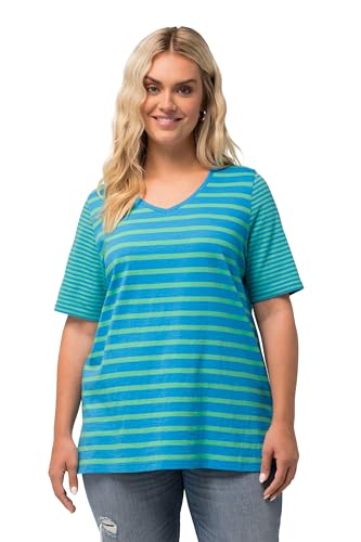 Ulla Popken Damen große Größen Übergrößen Plus Size Shirt, Ringelmix, A-Linie, V-Ausschnitt, Halbarm frühlingsgrün 50+ 814061430-50+ Ulla Popken Damen große Größen Übergrößen Plus Size Shirt, Ringelmix, A-Linie, V-Ausschnitt, Halbarm frühlingsgrün 50+ 814061430-50+ von Ulla Popken