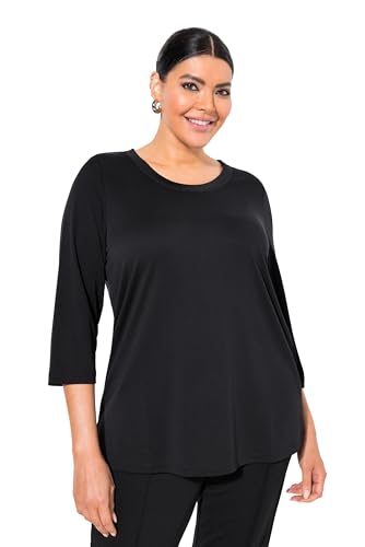 Ulla Popken Damen große Größen Übergrößen Plus Size Shirt, Rippbündchen, Rundhals, 3/4-Arm Ulla Popken Damen große Größen Übergrößen Plus Size Shirt, Rippbündchen, Rundhals, 3/4-Arm von Ulla Popken