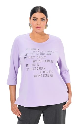 Ulla Popken Damen große Größen Übergrößen Plus Size Shirt, Schriftmotiv, Classic, Rundhals, 3/4-Arm Lavendel 46+ 835593814-46+ Ulla Popken Damen große Größen Übergrößen Plus Size Shirt, Schriftmotiv, Classic, Rundhals, 3/4-Arm Lavendel 46+ 835593814-46+ von Ulla Popken