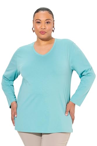 Ulla Popken Damen große Größen Übergrößen Plus Size Shirt, V-Ausschnitt, Relaxed, Langarm Ulla Popken Damen große Größen Übergrößen Plus Size Shirt, V-Ausschnitt, Relaxed, Langarm von Ulla Popken