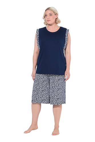 Ulla Popken Damen große Größen Übergrößen Plus Size Shorty, Zweiteiler, Rundhals, ärmellos, weites Bein Nachtblau 50+ 838043139-50+ Ulla Popken Damen große Größen Übergrößen Plus Size Shorty, Zweiteiler, Rundhals, ärmellos, weites Bein Nachtblau 50+ 838043139-50+ von Ulla Popken