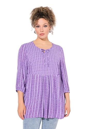 Ulla Popken Damen große Größen Übergrößen Plus Size Smok-Tunika, Blüten, A-Linie, Rundhals, 3/4-Arm lila 46+ 834994824-46+ Ulla Popken Damen große Größen Übergrößen Plus Size Smok-Tunika, Blüten, A-Linie, Rundhals, 3/4-Arm lila 46+ 834994824-46+ von Ulla Popken