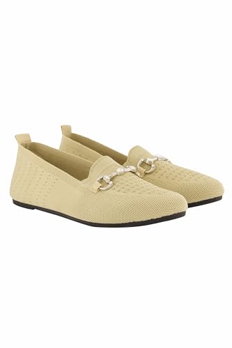 Ulla Popken Damen große Größen Übergrößen Plus Size Strick-Ballerinas, Zierspange, Wechselfußbett, Weite H Mandel 40 838563607-40 Ulla Popken Damen große Größen Übergrößen Plus Size Strick-Ballerinas, Zierspange, Wechselfußbett, Weite H Mandel 40 838563607-40 von Ulla Popken