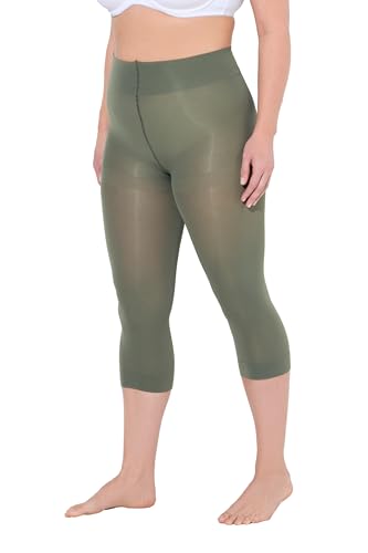 Ulla Popken Damen große Größen Übergrößen Plus Size Strumpf-Capri, blickdicht, Oberschenkel-Schutz olivgrau 54+ 815580437-54+ Ulla Popken Damen große Größen Übergrößen Plus Size Strumpf-Capri, blickdicht, Oberschenkel-Schutz olivgrau 54+ 815580437-54+ von Ulla Popken