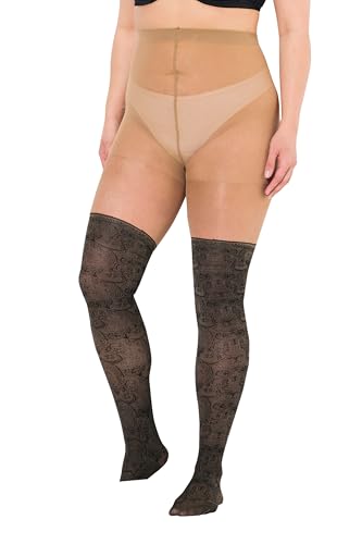 Ulla Popken Damen große Größen Übergrößen Plus Size Strumpfhose, Overknee-Optik, Spitzenoptik schwarz 58+ 830380100-58+ Ulla Popken Damen große Größen Übergrößen Plus Size Strumpfhose, Overknee-Optik, Spitzenoptik schwarz 58+ 830380100-58+ von Ulla Popken