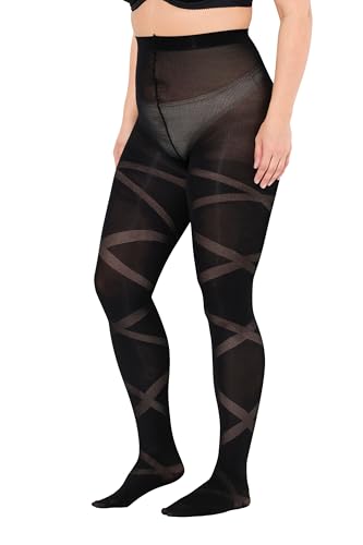 Ulla Popken Damen große Größen Übergrößen Plus Size Strumpfhose, Streifen Ulla Popken Damen große Größen Übergrößen Plus Size Strumpfhose, Streifen von Ulla Popken