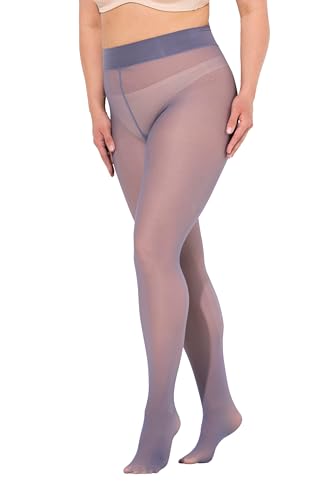 Ulla Popken Damen große Größen Übergrößen Plus Size Strumpfhose, transparente Optik, innen hautfarben Ulla Popken Damen große Größen Übergrößen Plus Size Strumpfhose, transparente Optik, innen hautfarben von Ulla Popken