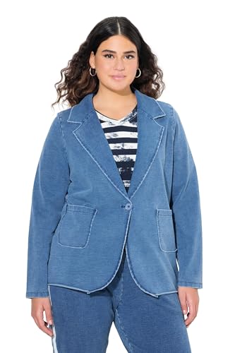 Ulla Popken Damen große Größen Übergrößen Plus Size Sweatblazer, Jeansoptik, Reverskragen, Langarm Blue Denim 58+ 823981902-58+ Ulla Popken Damen große Größen Übergrößen Plus Size Sweatblazer, Jeansoptik, Reverskragen, Langarm Blue Denim 58+ 823981902-58+ von Ulla Popken