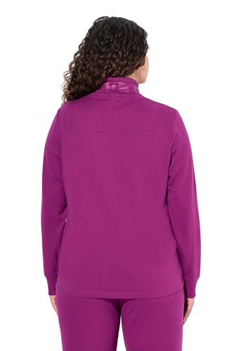 Ulla Popken Damen große Größen Übergrößen Plus Size Sweatjacke, Stehkragen, Kängurutasche, hinten länger Brombeere 46+ 826746825-46+ Ulla Popken Damen große Größen Übergrößen Plus Size Sweatjacke, Stehkragen, Kängurutasche, hinten länger Brombeere 46+ 826746825-46+ von Ulla Popken