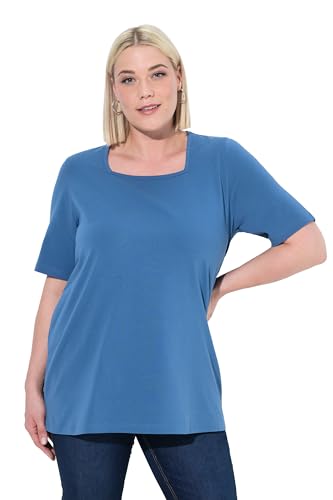 Ulla Popken Damen große Größen Übergrößen Plus Size T-Shirt, A-Linie, Carré-Ausschnitt, Halbarm denimblau 46+ 807286721-46+ Ulla Popken Damen große Größen Übergrößen Plus Size T-Shirt, A-Linie, Carré-Ausschnitt, Halbarm denimblau 46+ 807286721-46+ von Ulla Popken