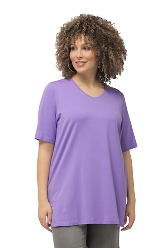 Ulla Popken Damen große Größen Übergrößen Plus Size T-Shirt, A-Linie, V-Ausschnitt, Halbarm blaues Flieder 50+ 807284811-50+ Ulla Popken Damen große Größen Übergrößen Plus Size T-Shirt, A-Linie, V-Ausschnitt, Halbarm blaues Flieder 50+ 807284811-50+ von Ulla Popken