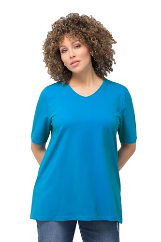 Ulla Popken Damen große Größen Übergrößen Plus Size T-Shirt, A-Linie, V-Ausschnitt, Halbarm saphirblau 54+ 807284750-54+ Ulla Popken Damen große Größen Übergrößen Plus Size T-Shirt, A-Linie, V-Ausschnitt, Halbarm saphirblau 54+ 807284750-54+ von Ulla Popken