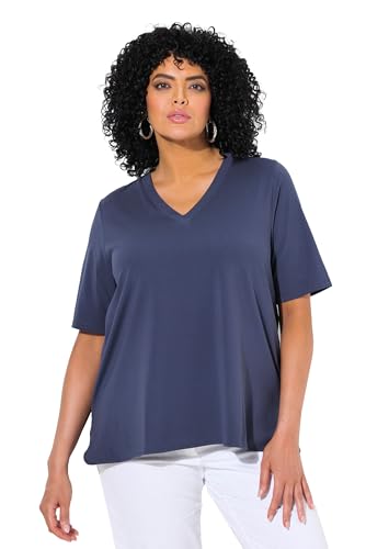 Ulla Popken Damen große Größen Übergrößen Plus Size T-Shirt, Materialmix, A-Linie, V-Ausschnitt, Halbarm Universum 46+ 839020730-46+ Ulla Popken Damen große Größen Übergrößen Plus Size T-Shirt, Materialmix, A-Linie, V-Ausschnitt, Halbarm Universum 46+ 839020730-46+ von Ulla Popken