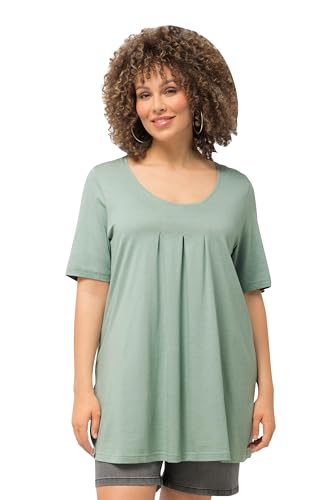 Ulla Popken Damen große Größen Übergrößen Plus Size T-Shirt, Zierfalten, A-Linie, Rundhals, Halbarm, Modal Ulla Popken Damen große Größen Übergrößen Plus Size T-Shirt, Zierfalten, A-Linie, Rundhals, Halbarm, Modal von Ulla Popken