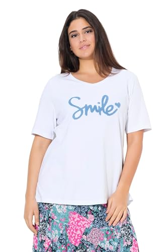 Ulla Popken Damen große Größen Übergrößen Plus Size T-Shirt mit flauschigem Schriftzug, Classic Ulla Popken Damen große Größen Übergrößen Plus Size T-Shirt mit flauschigem Schriftzug, Classic von Ulla Popken