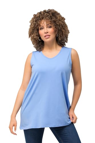Ulla Popken Damen große Größen Übergrößen Plus Size Top, A-Linie, V-Ausschnitt, ärmellos wolkenblau 54+ 807291718-54+ Ulla Popken Damen große Größen Übergrößen Plus Size Top, A-Linie, V-Ausschnitt, ärmellos wolkenblau 54+ 807291718-54+ von Ulla Popken