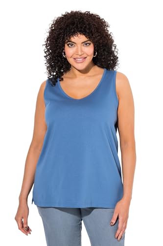 Ulla Popken Damen große Größen Übergrößen Plus Size Top, V-Ausschnitt, Classic, ärmellos denimblau 54+ 724584721-54+ Ulla Popken Damen große Größen Übergrößen Plus Size Top, V-Ausschnitt, Classic, ärmellos denimblau 54+ 724584721-54+ von Ulla Popken