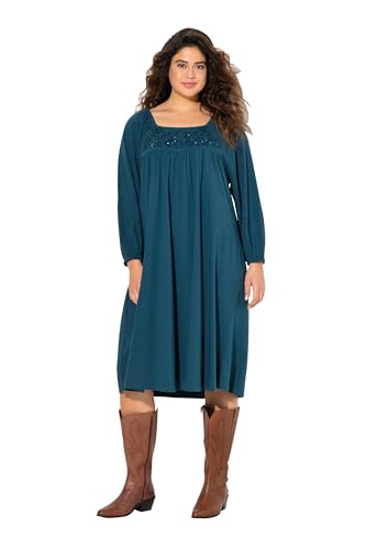Ulla Popken Damen große Größen Übergrößen Plus Size Tunika-Kleid, Ziersteine, Carree-Ausschnitt, Langarm Dunkles Petrol 46+ 832792747-46+ Ulla Popken Damen große Größen Übergrößen Plus Size Tunika-Kleid, Ziersteine, Carree-Ausschnitt, Langarm Dunkles Petrol 46+ 832792747-46+ von Ulla Popken